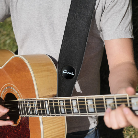 Charvel Matte Black Toothpaste Logo | Italian Leather Strap