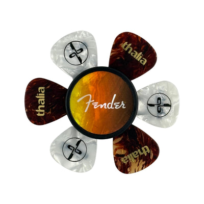 Fender Sunburst White Spaghetti Logo| Pick Puck 2.0