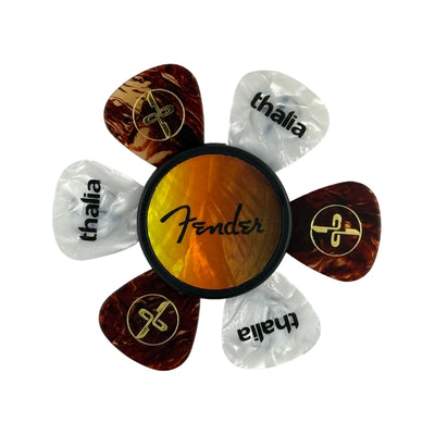 Fender Sunburst Black Spaghetti Logo| Pick Puck 2.0