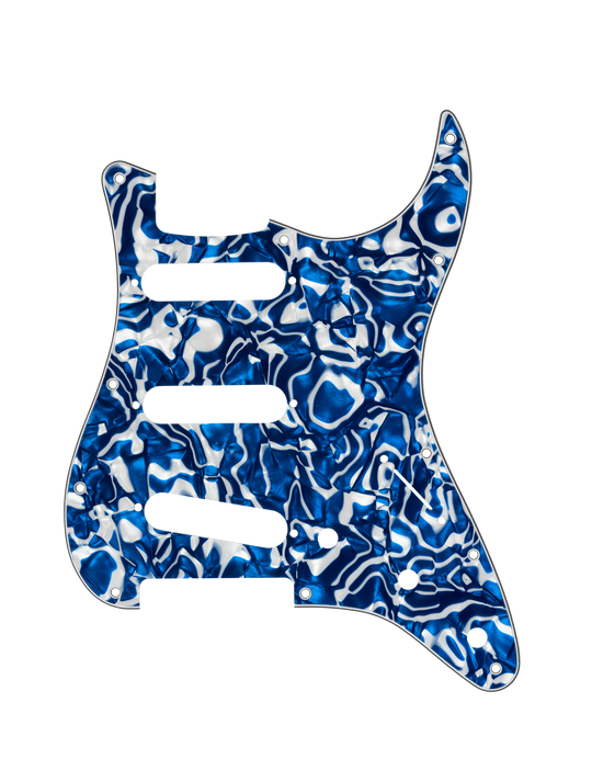 Blue Swirl Pearl | Strat Pickguard