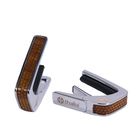 AAA Curly Hawaiian Koa Save The Bees Honeycomb | Officially Licensed Capo