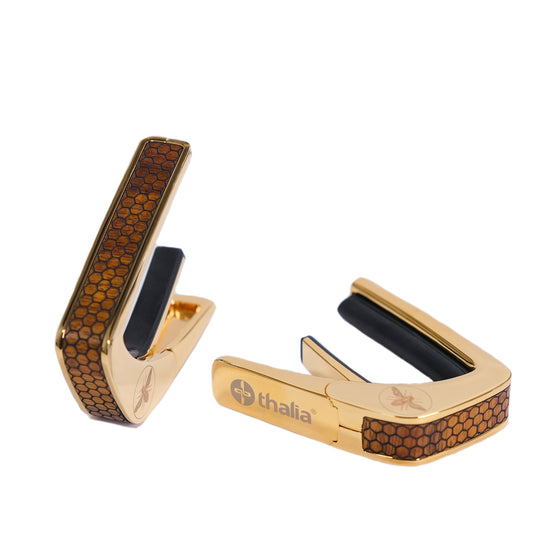 AAA Curly Hawaiian Koa Save The Bees Honeycomb | Officially Licensed Capo