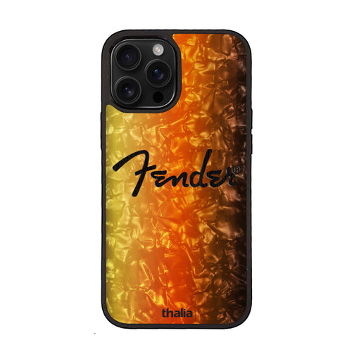 Fender Sunburst Vertical Spaghetti Logo | iPhone Case