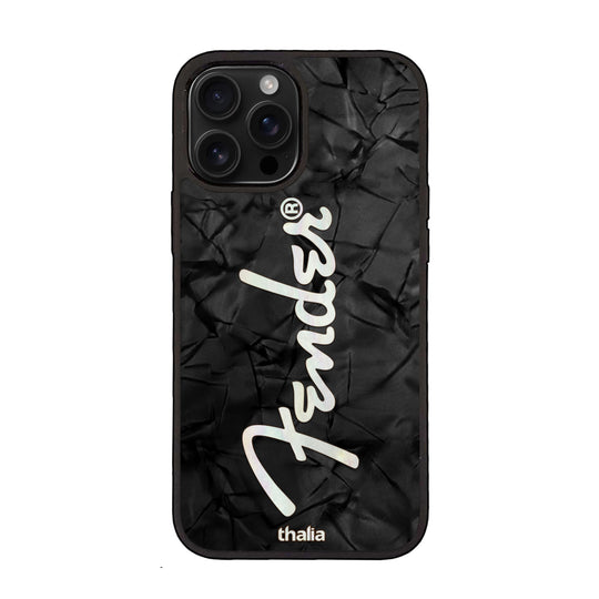 Fender Black Shell Spaghetti Logo | iPhone case