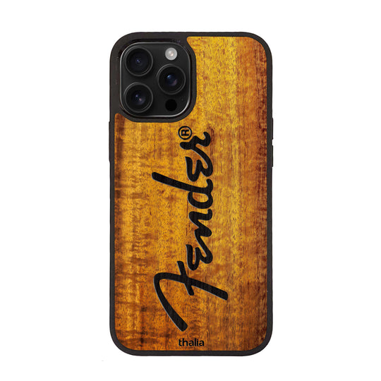Fender Hawaiian Koa Spaghetti Logo | iPhone cases