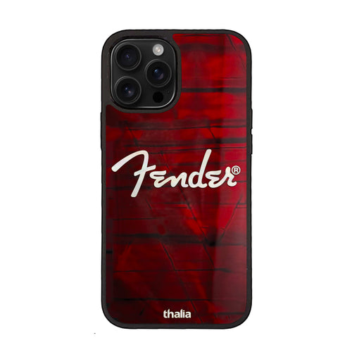 Fender Red Vertical Spaghetti Logo | iPhone Case