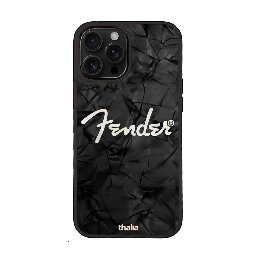 Fender Black Shell Spaghetti Logo | iPhone case