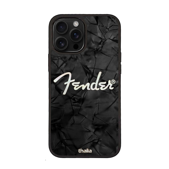 Fender Black Shell Spaghetti Logo | iPhone case