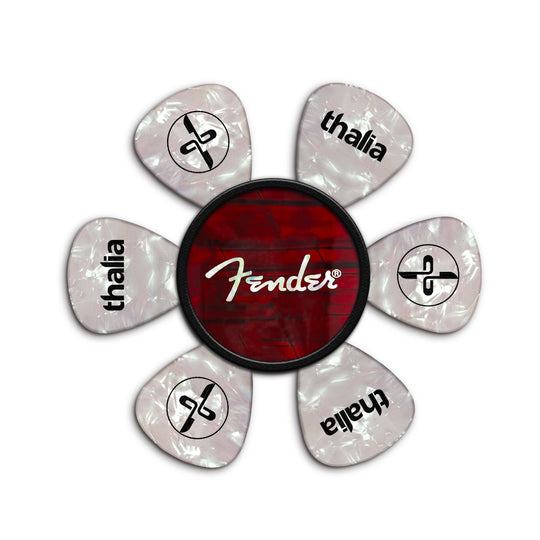 Fender Red Angel Wing Spaghetti Logo| Pick Puck 2.0
