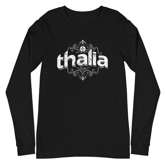 Thalia Distressed Logo Long Sleeve Tee