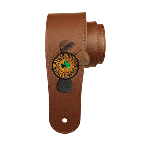 Celtic Knot & Shamrock | Pick Puck Integrated Leather Strap