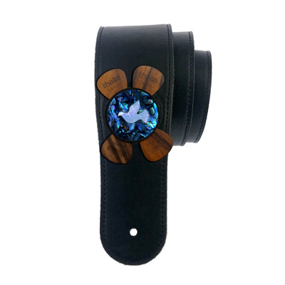 Dove + Blue Abalone | Pick Puck Integrated Leather Strap