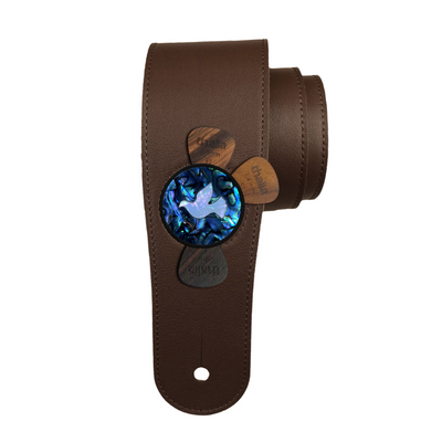 Dove + Blue Abalone | Pick Puck Integrated Leather Strap