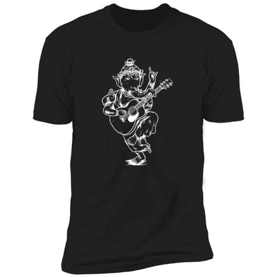 CustomCat T-Shirts Ganesh Plays 000 Guitar | Premium T-Shirt Black / S