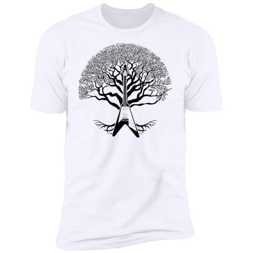 CustomCat T-Shirts Gibson Flying V Tree of Life | Premium T-Shirt Heather Grey / X-Small