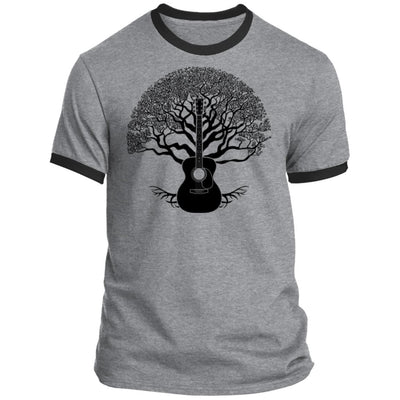 CustomCat T-Shirts Guitar Tree of Life | Premium T-Shirt Athletic Heather/Jet Black / S