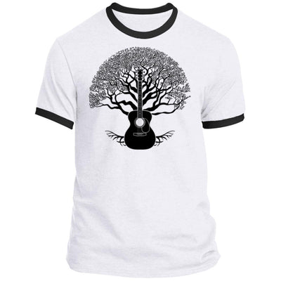 CustomCat T-Shirts Guitar Tree of Life | Premium T-Shirt White/Jet Black / S