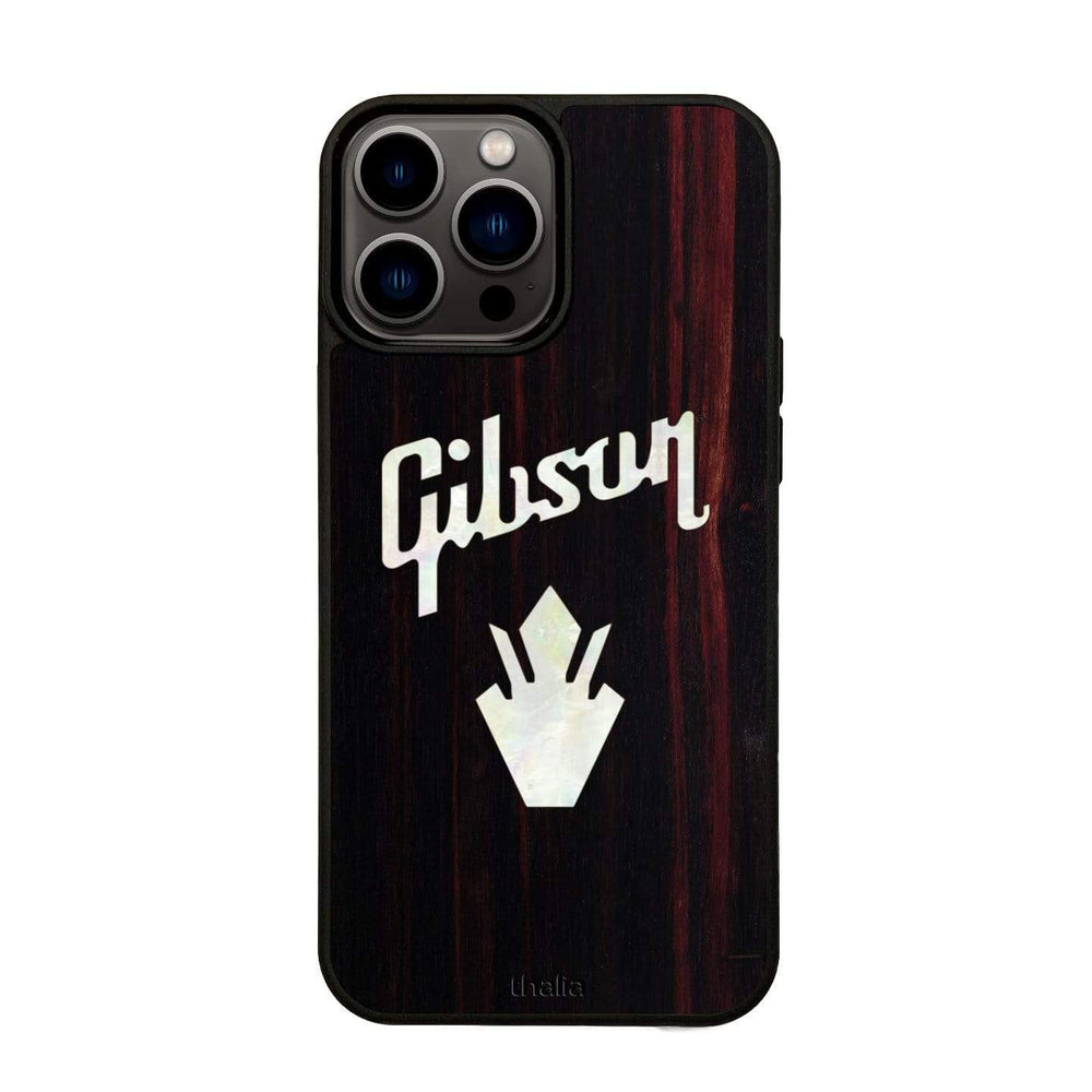 GibsonbyThalia Phone Case Gibson Pearl Holly Logo | iPhone Case Black Ebony / iPhone 13 Pro Max