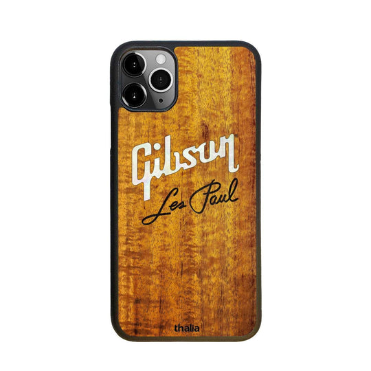 GibsonbyThalia Phone Case Gibson Pearl Logo with Les Paul Script Engraved | iPhone Case AAA Curly Koa / iPhone 11 Pro Max