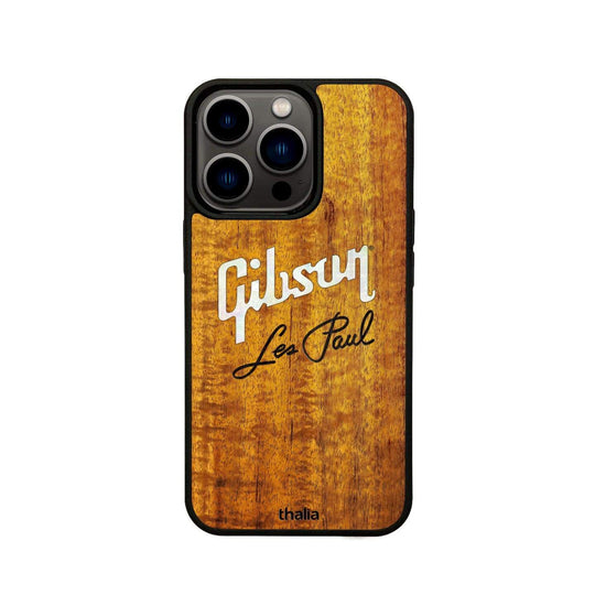 GibsonbyThalia Phone Case Gibson Pearl Logo with Les Paul Script Engraved | iPhone Case AAA Curly Koa / iPhone 13 Pro