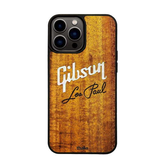 GibsonbyThalia Phone Case Gibson Pearl Logo with Les Paul Script Engraved | iPhone Case AAA Curly Koa / iPhone 13 Pro Max