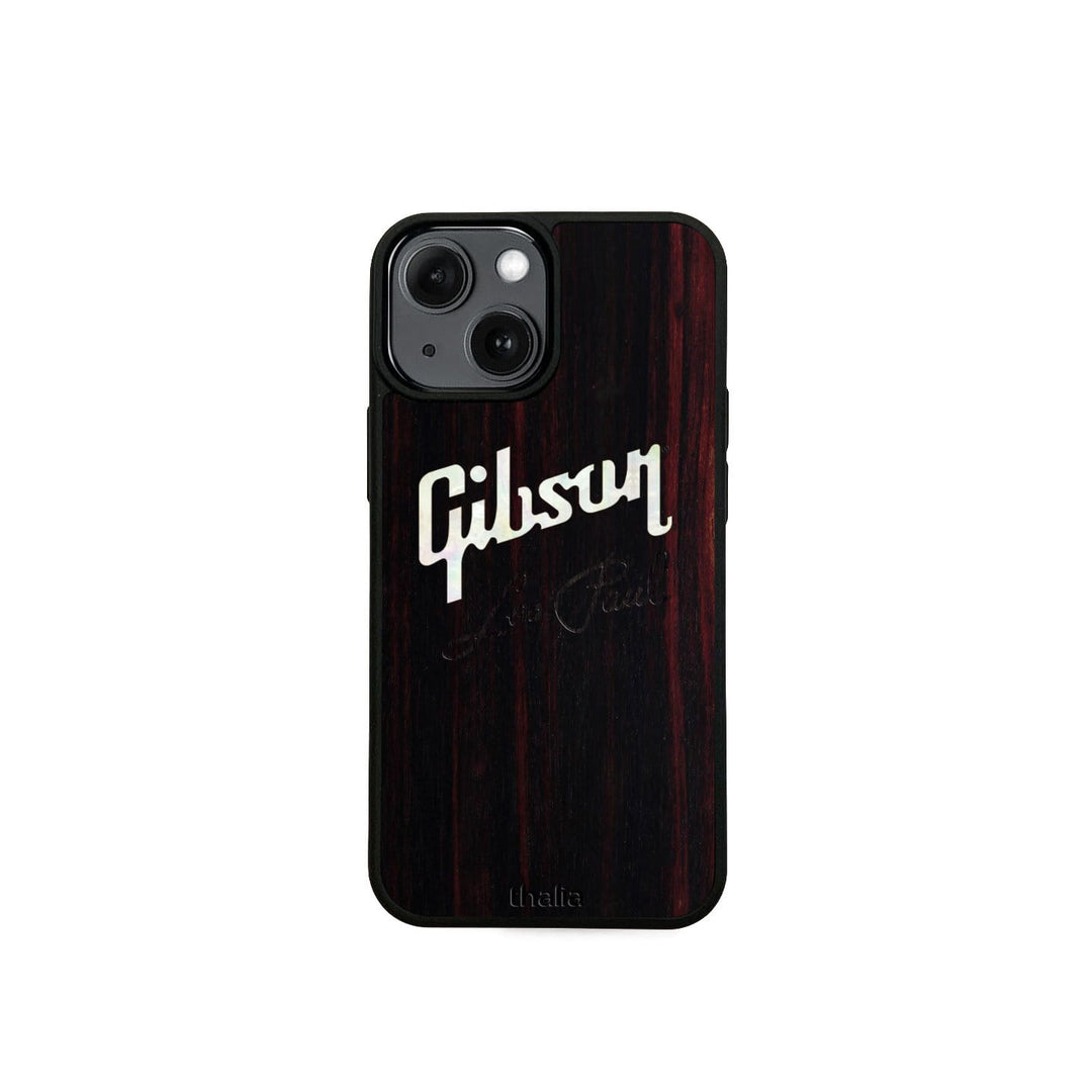 GibsonbyThalia Phone Case Gibson Pearl Logo with Les Paul Script Engraved | iPhone Case Black Ebony / iPhone 13 Mini