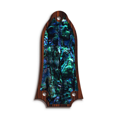 GibsonbyThalia Truss Rod Cover Custom Truss Rod Cover | Shape T6 - Fits Many Epiphone Guitars Blue Abalone / Indian Rosewood