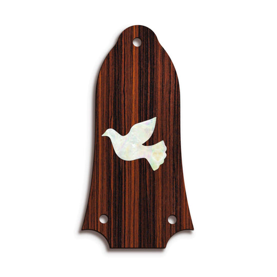 GibsonbyThalia Truss Rod Cover Custom Truss Rod Cover | Shape T6 - Fits Many Epiphone Guitars Pearl Dove / Indian Rosewood