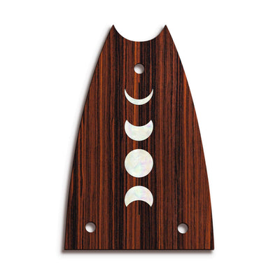 GibsonbyThalia Truss Rod Cover Custom Truss Rod Cover | Shape T7 - Fits Many Epiphone Guitars Moon Phases / Indian Rosewood