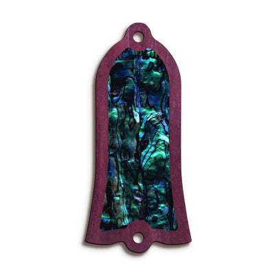 GibsonbyThalia Truss Rod Cover Gibson Truss Rod Cover (Traditional) | Shape T22 - Fits Gibson Guitars Blue Abalone / Purpleheart
