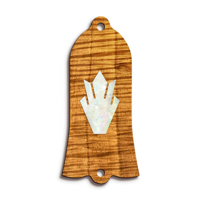 GibsonbyThalia Truss Rod Cover Gibson Truss Rod Cover (Traditional) | Shape T22 - Fits Gibson Guitars Holly / AAA Curly Koa
