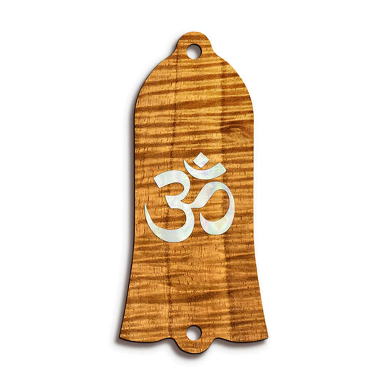 GibsonbyThalia Truss Rod Cover Gibson Truss Rod Cover (Traditional) | Shape T22 - Fits Gibson Guitars Pearl Om / AAA Curly Koa