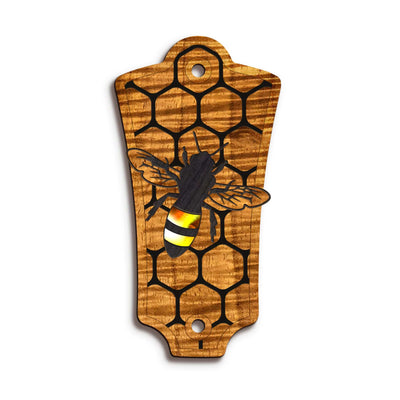 GuildbyThalia Truss Rod Cover Custom Truss Rod Cover | Shape T2 - Fits Most Guild Guitars Save the Bees / AAA Curly Koa