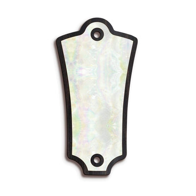 GuildbyThalia Truss Rod Cover Guild Custom Truss Rod Cover | Shape T2 - Fits Guild Guitars Mother of Pearl / Black Ebony