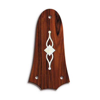 TaylorbyThalia Truss Rod Cover Classic Taylor Inlay Truss Rod Cover | Shape T3 - Fits 3 Hole Taylor Guitars 300 Series Gemstone / Rosewood
