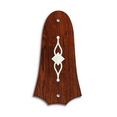 TaylorbyThalia Truss Rod Cover Classic Taylor Inlay Truss Rod Cover | Shape T4 - Fits 2 Hole Taylor Guitars 300 Series Gemstone / Indian Rosewood