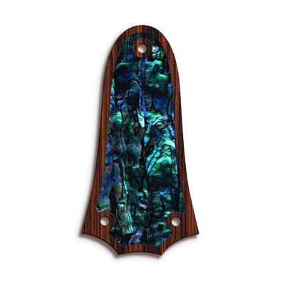 TaylorbyThalia Truss Rod Cover Custom Truss Rod Cover | Shape T3 - Fits 3 Hole Taylor Guitars Blue Abalone / Indian Rosewood