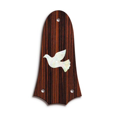 TaylorbyThalia Truss Rod Cover Custom Truss Rod Cover | Shape T3 - Fits 3 Hole Taylor Guitars Pearl Dove / Indian Rosewood