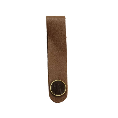 Thalia Leather Strap Tie Indian Rosewood | Leather Strap Tie Brown / Gold / Headstock