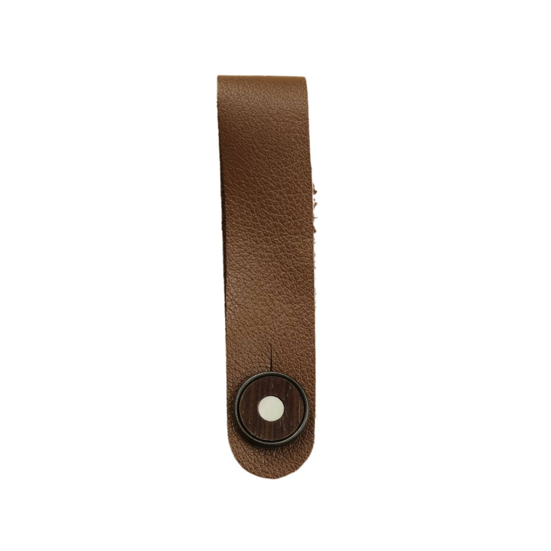 Thalia Leather Strap Tie Mother of Pearl & Exotic Wood | Leather Headstock Strap Tie