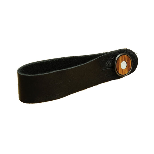 Thalia Leather Strap Tie Mother of Pearl & Exotic Wood | Leather Headstock Strap Tie