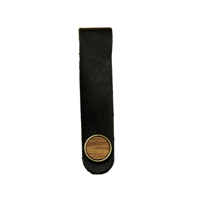 Thalia OCU AAA Curly Hawaiian Koa | Leather Strap Tie Black / Gold / Headstock