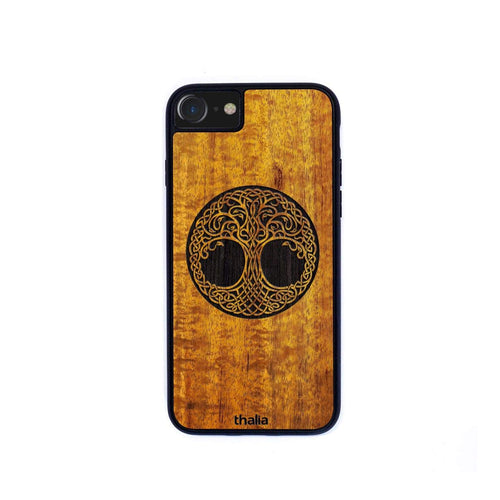 Thalia Phone Case Hawaiian Koa & Tree of Life Engraving | iPhone Case iPhone 12 Pro Max