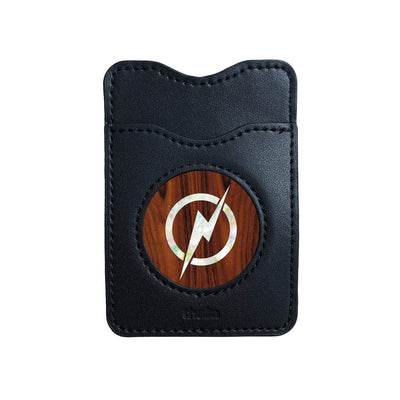 Thalia Phone Wallet Pearl Lightning Bolt | Leather Phone Wallet Santos Rosewood