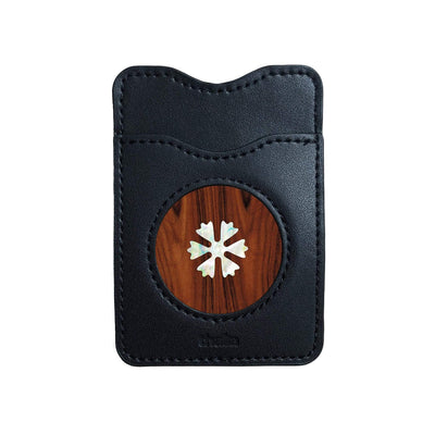 Thalia Phone Wallet Pearl Snowflake | Leather Phone Wallet Santos Rosewood