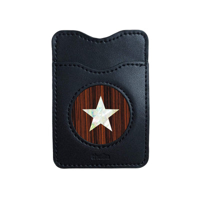 Thalia Phone Wallet Pearl Star | Leather Phone Wallet Indian Rosewood