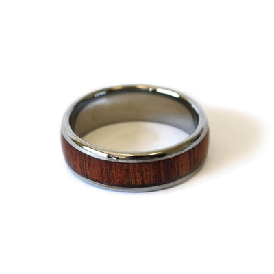 Thalia Ring AAA Curly Hawaiian Koa | Tungsten Carbide Ring 8mm