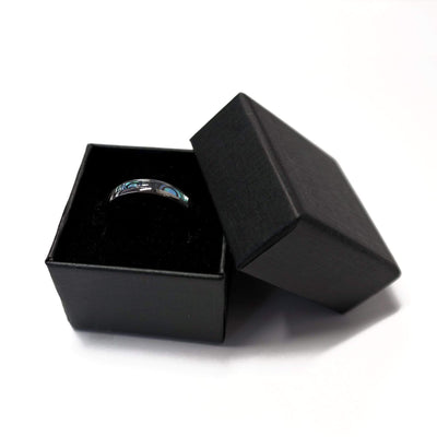 Thalia Ring Blue Abalone | Tungsten Carbide Ring 4mm