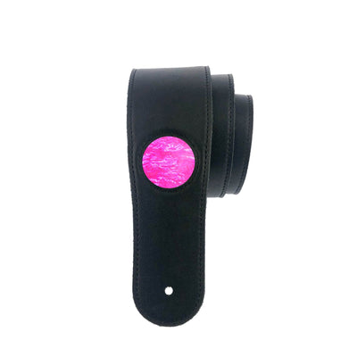 Thalia Strap Shell Inlay | Italian Leather Strap Black / Standard / Pink Angel Wing