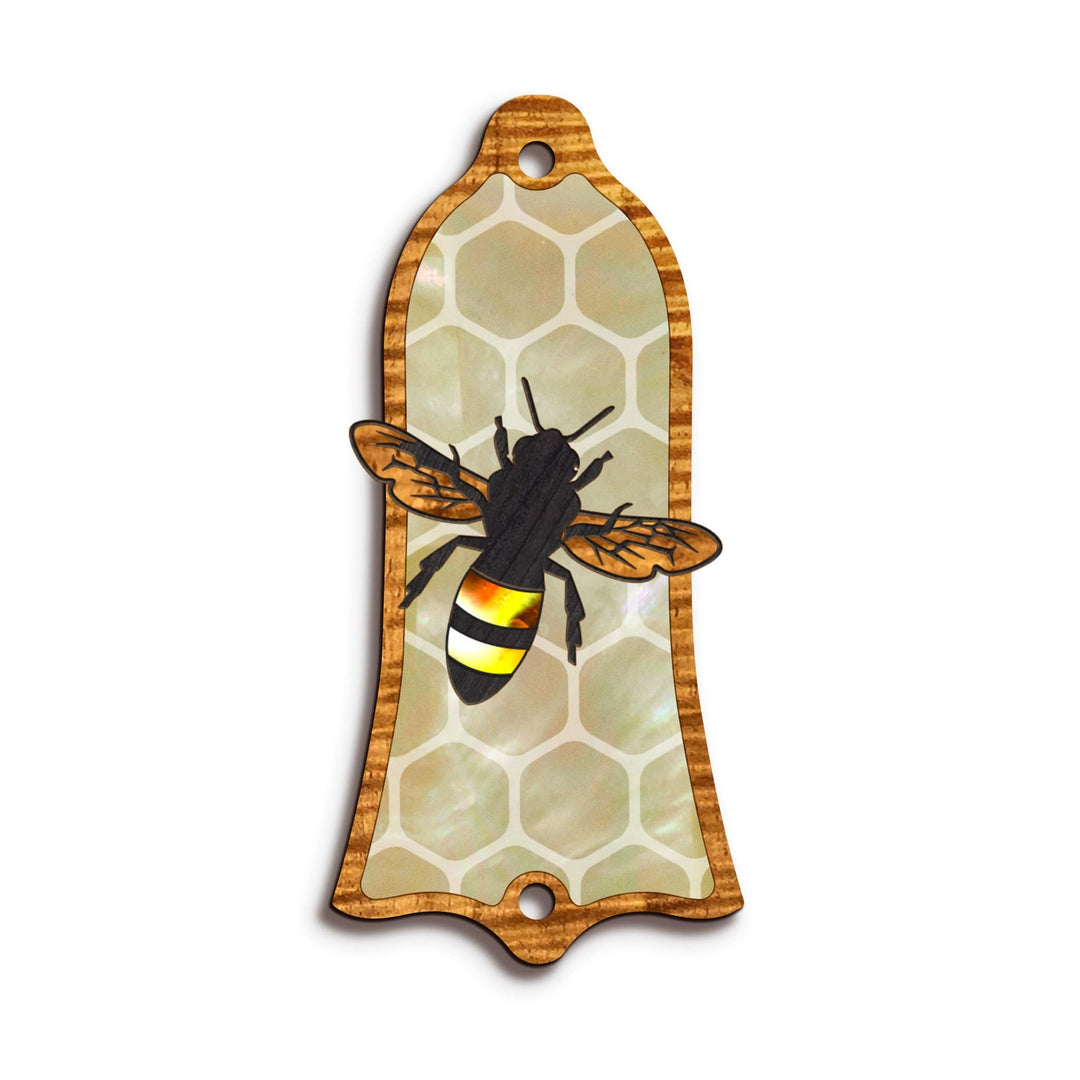 Thalia Truss Rod Cover Save the Bees | Custom Truss Rod Cover Pearl Save the Bees / T1 (Gibson Bell)